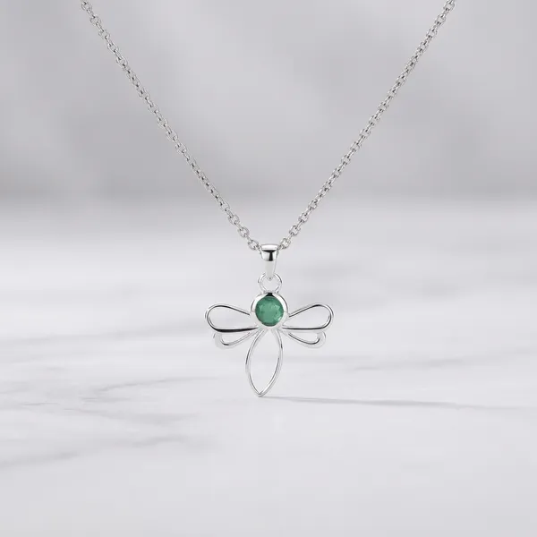 Silver_Floral_Chain_Pendant_Necklace_For_Women