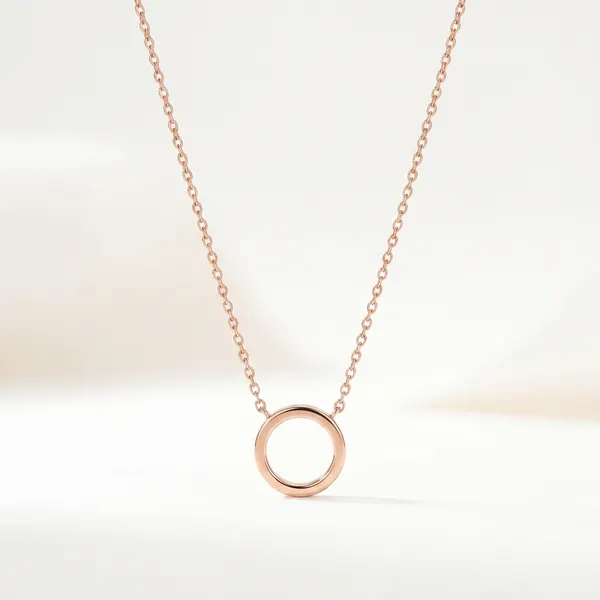 Rose_Gold-Tone_Circular_Pendant_Necklace_For_Women