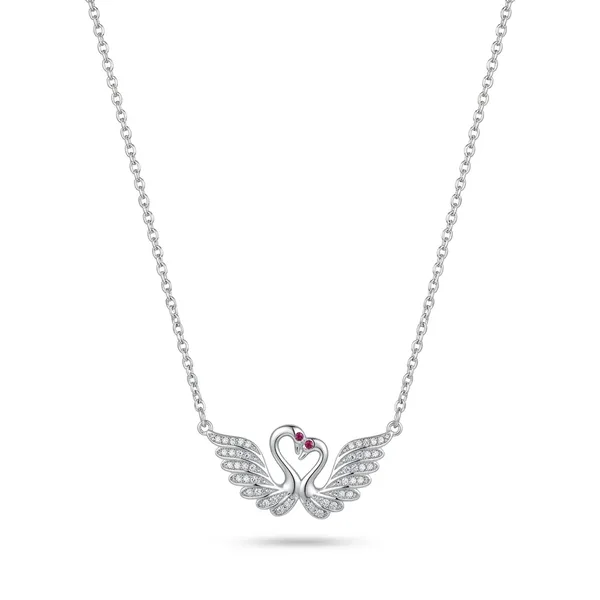 Silver-Tone_Swan_Pendant_Necklace_For_Women