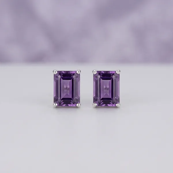 Purple_&_Silver_Rectangular_Stone_Stud_Earrings_For_Women