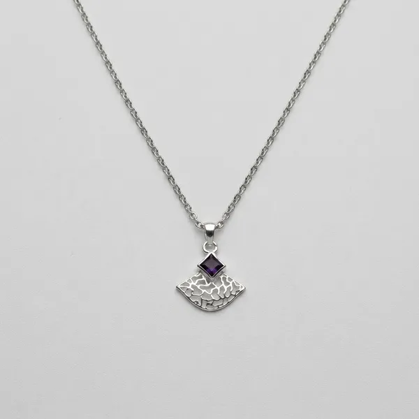 Silver_Tone_Geometric_Purple_Accent_Necklace_For_Women
