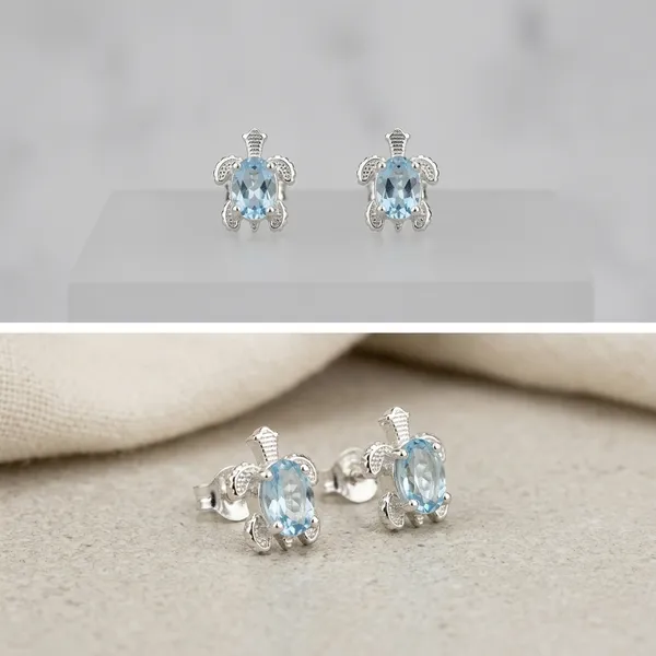 Blue_&_Silver_Floral_Stone_Stud_Earrings_For_Women