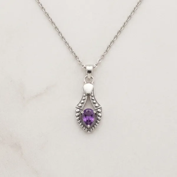 Purple_Silver_Teardrop_Chain_Pendant_Necklace_For_Women