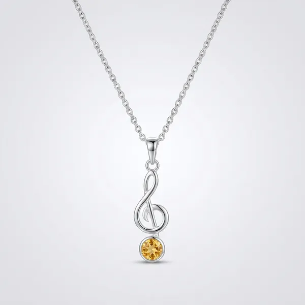 Silver_Treble_Clef_Pendant_Necklace_For_Women