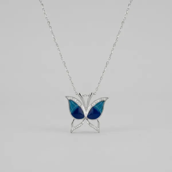 Blue_Silver_Butterfly_Pendant_Necklace_For_Women