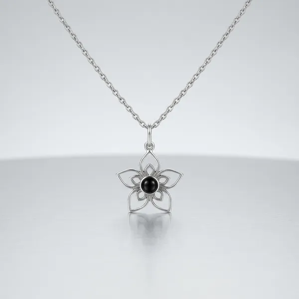 Silver_Floral_Pendant_Chain_Necklace_For_Women