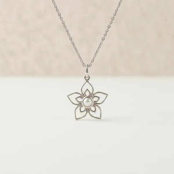 Silver_Floral_Pendant_Chain_Necklace_For_Women