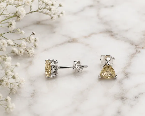 Yellow_Stone_Geometric_Stud_Earrings_For_Women