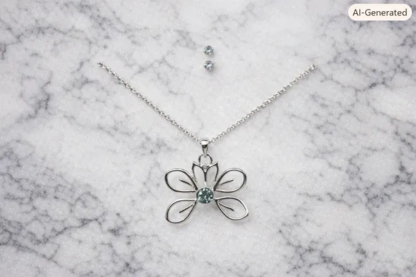 Silver_Floral_Pendant_Chain_Necklace_For_Women