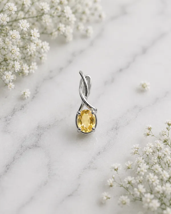 Silver_Yellow_Oval_Stone_Drop_Pendant_For_Women