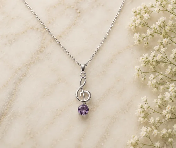 Silver_Metal_Musical_Note_Pendant_Chain_Necklace_For_Women