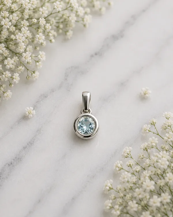 Blue_Silver_Faceted_Stone_Round_Pendant_For_Women