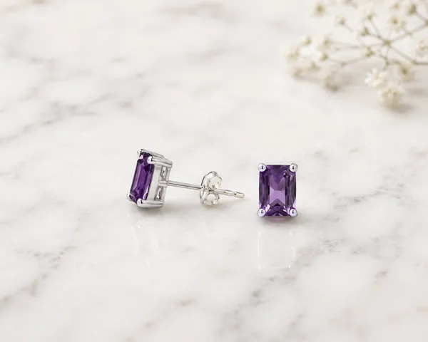 Purple_Rectangular_Stone_Silver-Tone_Stud_Earrings_For_Women
