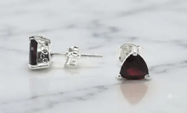 Red_Teardrop_Stone_Silver-Tone_Stud_Earrings_For_Women