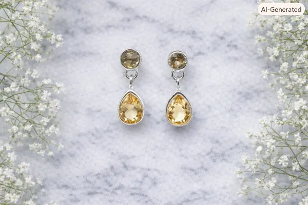 Gold_Tone_Teardrop_Dangle_Drop_Earrings_For_Women