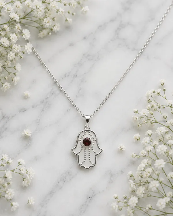 Silver_Hamsa_Hand_Chain_Pendant_Jewellery_For_Women