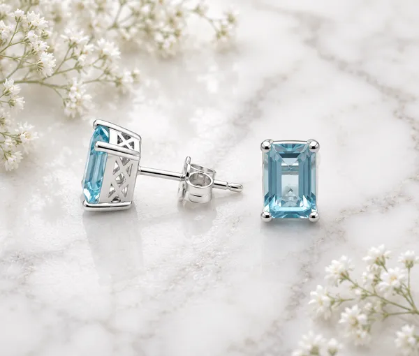 Silver_Blue_Rectangular_Stone_Stud_Earrings_For_Women