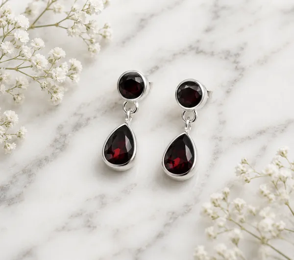 Black_Silver_Metal_Teardrop_Drop_Earrings_For_Women