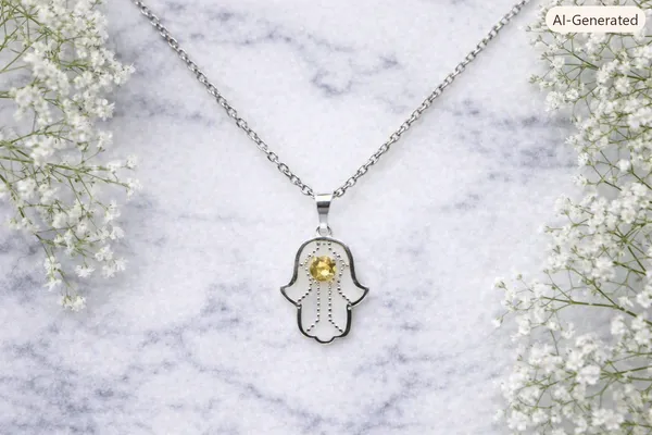 Silver_Hamsa_Hand_Pendant_Chain_Necklace_For_Women