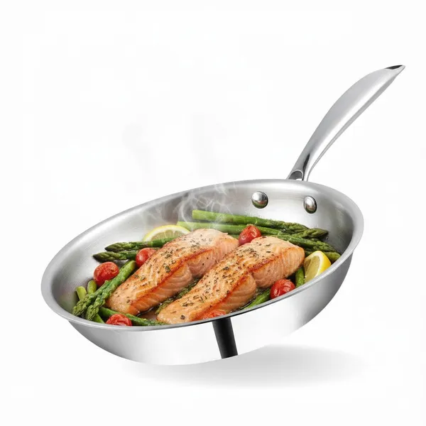 Tri_Ply_Stainless_Steel_Frying_Pan_With_Omelets_Pan_Non_Stick_Gas_Induction_Compatible_Riveted_Handle_Food_Safe_Pfoa_Free_Scratch_Resistant