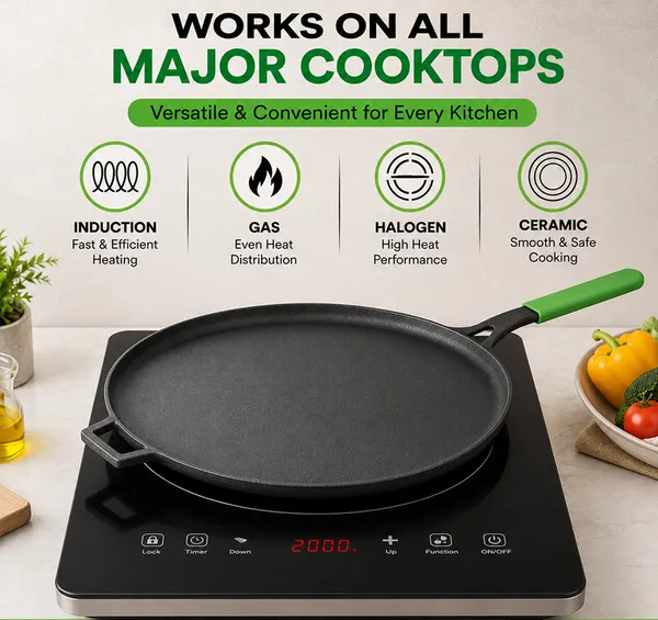 Cast_Iron_Tawa_for_Dosa_28_cm(11"_Inch)_With_Silicon_Hadle_Cover_|_Tawa_for_Dosa,_Uthappam,_Roti,_Chapati,_Naan|_Gas_&_Induction_Friendly_|_Dosa_Tawa_Cast_Iron_|_Cast_Iron_Cookware_|_Naturally_Non-Stick