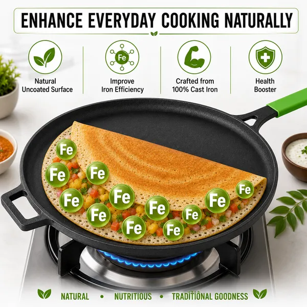 Cast_Iron_Tawa_for_Dosa_28_cm(11"_Inch)_With_Silicon_Hadle_Cover_|_Tawa_for_Dosa,_Uthappam,_Roti,_Chapati,_Naan|_Gas_&_Induction_Friendly_|_Dosa_Tawa_Cast_Iron_|_Cast_Iron_Cookware_|_Naturally_Non-Stick