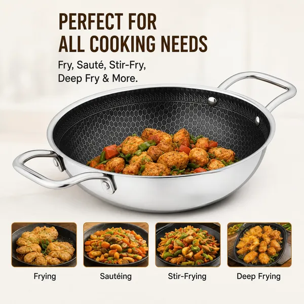Hy-Tech_Triply_Stainless_Steel_Kadai_for_Cooking_|_Hneycomb_Kadai_|_Non-Stick_|_Induction_&_Gas_Stove_Compatible_|_Even_Heating_|_Toxin_Freen