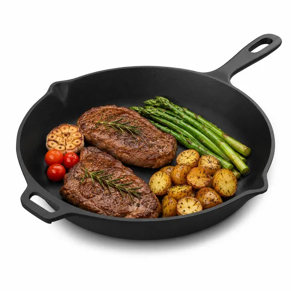 Pre-Seasoned_Cast_Iron_Frying_Pan_|_10inch/_1.9L/_4-5_People_|_Toxin_Free_|_No-Chemical_Coating_|_Skillet_for_Frying,_Searing,_Sauteing,_Baking,_Roasting_|_Cast_Iron_Cookware