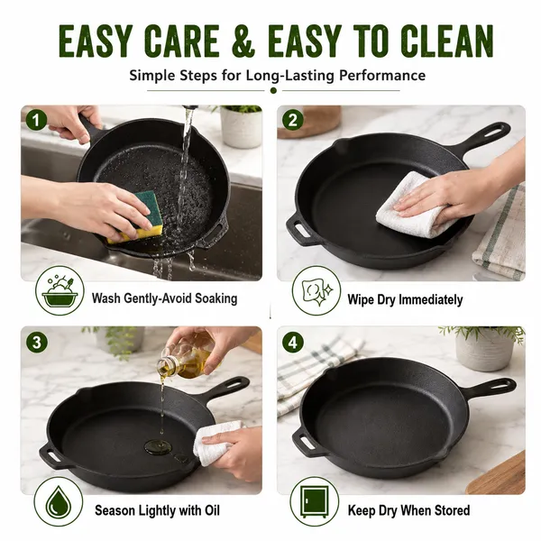 Pre-Seasoned_Cast_Iron_Frying_Pan_|_10inch/_1.9L/_4-5_People_|_Toxin_Free_|_No-Chemical_Coating_|_Skillet_for_Frying,_Searing,_Sauteing,_Baking,_Roasting_|_Cast_Iron_Cookware