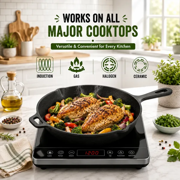 Pre-Seasoned_Cast_Iron_Frying_Pan_|_10inch/_1.9L/_4-5_People_|_Toxin_Free_|_No-Chemical_Coating_|_Skillet_for_Frying,_Searing,_Sauteing,_Baking,_Roasting_|_Cast_Iron_Cookware