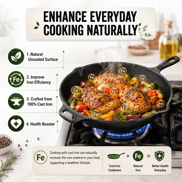 Pre-Seasoned_Cast_Iron_Frying_Pan_|_10inch/_1.9L/_4-5_People_|_Toxin_Free_|_No-Chemical_Coating_|_Skillet_for_Frying,_Searing,_Sauteing,_Baking,_Roasting_|_Cast_Iron_Cookware