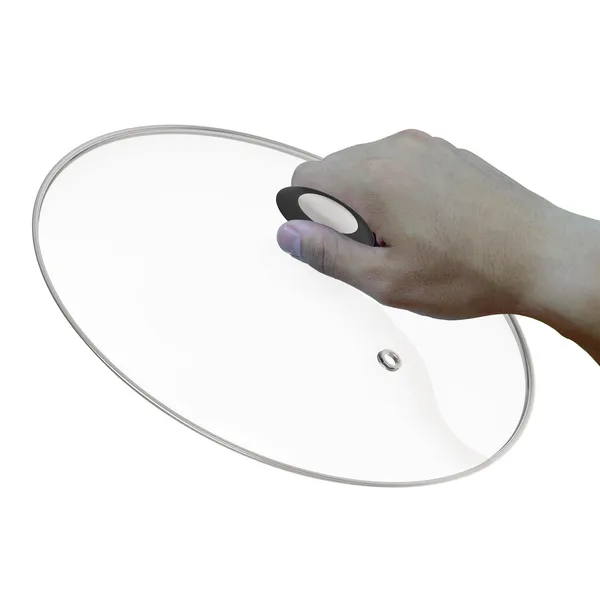 Toughened_Glass_Lid_With_Stainless_Steel_Rim_|_Transparent_|_Ergonomic_Knob_|_Long_Lasting_|_Air_Vent_|_Lid_for_Cookware_Like_Kadai,_Frypan,_Cookpots_etc..