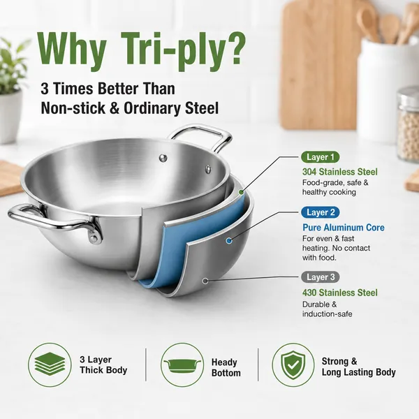 Tri-ply_Stainless_Steel_Kadai_with_S.s_Lid_|_3_Layer_SS304_Inner,_Aluminum_Core_&_SS430_Outer_|_Induction_&_Gas_Compatible_Kadhai_|_Dishwasher_Safe_|_Metal_Spatula_Friendly_|_No_Chemical_Coatings_|_Toxin_Free