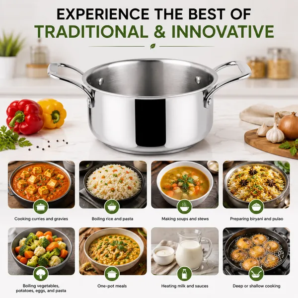 Tri-ply_Stainless_Steel_Casserole_|_Biryani_Pot/Handi_|_Sauce_Pot_|_Gas_&_Induction_Stove_Compatible_|_Even_Heating_|_Toxin_Free_|_No_Chemical_Coating