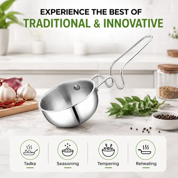 Tri-ply_Stainless_Steel_Tadka_Pan_12_cm_(370_ml)_|_3-Layer_Stainless_Steel_Tempering_Pan_|_Induction_&_Gas_Compatible_|_Even_Heat_Distribution_|_Cool_Grip_Handle_|_Rust_Resistant_|_Pan_for_Tadka