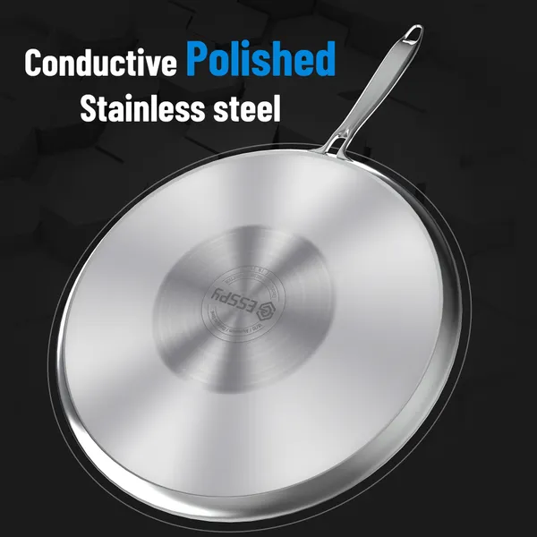 Hy-Tech_Triply_Non_Stick_Dosa_Tawa_|_Stainless_Steel_Tawa_for_Dosa_|_Tawa_for_Roti/Chapati/Paratha_|_Metal_Spatula_Friendly,_4.0_mm_Thick,_Honeycomb_Pattern,_Riveted_Handle,_Food_Safe