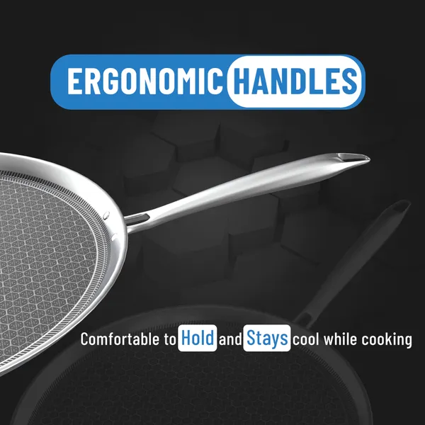 Hy-Tech_Triply_Non_Stick_Dosa_Tawa_|_Stainless_Steel_Tawa_for_Dosa_|_Tawa_for_Roti/Chapati/Paratha_|_Metal_Spatula_Friendly,_4.0_mm_Thick,_Honeycomb_Pattern,_Riveted_Handle,_Food_Safe