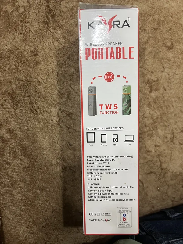 Green_Vibe_Stick_6W_Cylindrical_Portable_Tooth_Speaker