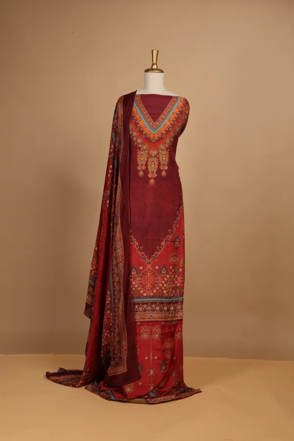 Maroon_Muslin_Printed_Unstitched_Suit_Set_For_Women