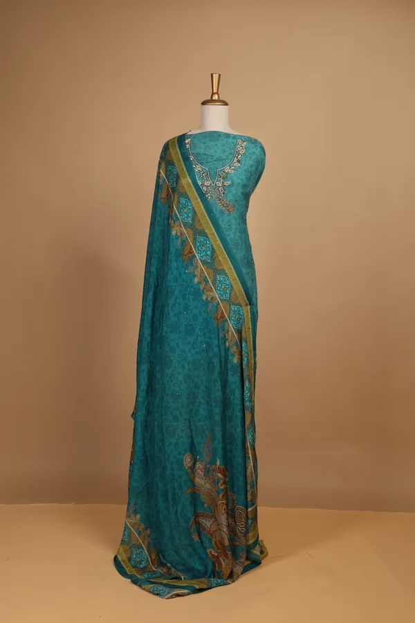 Teal_Muslin_Printed_Unstitched_Suit_Set_For_Women