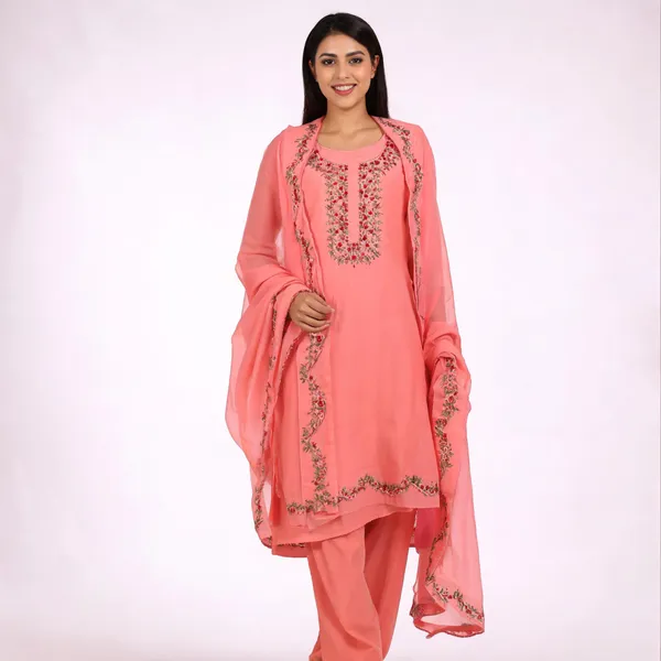 Pink_Cotton_Embroidered_Straight_Unstitched_Suit_Set_For_Women