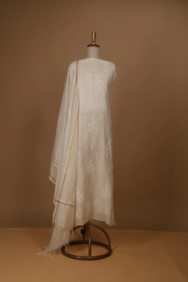 White_Embroidered_Straight_Kurta_With_Dupatta_for_Women