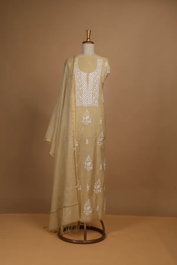 Cream_Mul_Cotton_Embroidered_Unstitched_Suit_Set_For_Women