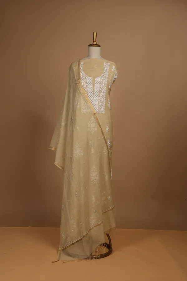 Cream_Mul_Cotton_Embroidered_Unstitched_Suit_Set_For_Women