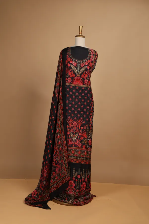 Black_Muslin_Printed_Unstitched_Suit_Set_For_Women