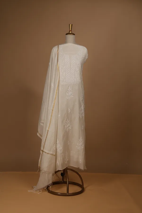 White_Embroidered_Straight_Kurta_With_Dupatta_for_Women