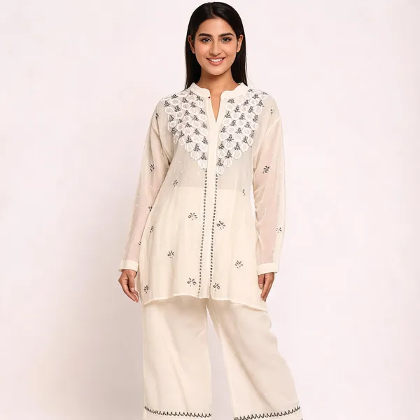 Off_White_Mul_Cotton_Embroidered_Semi-Stitched_Co-Ord_Set_For_Women
