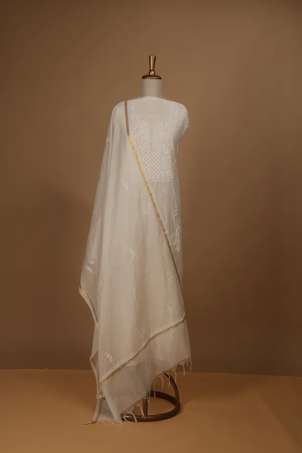 White_Embroidered_Straight_Kurta_With_Dupatta_for_Women