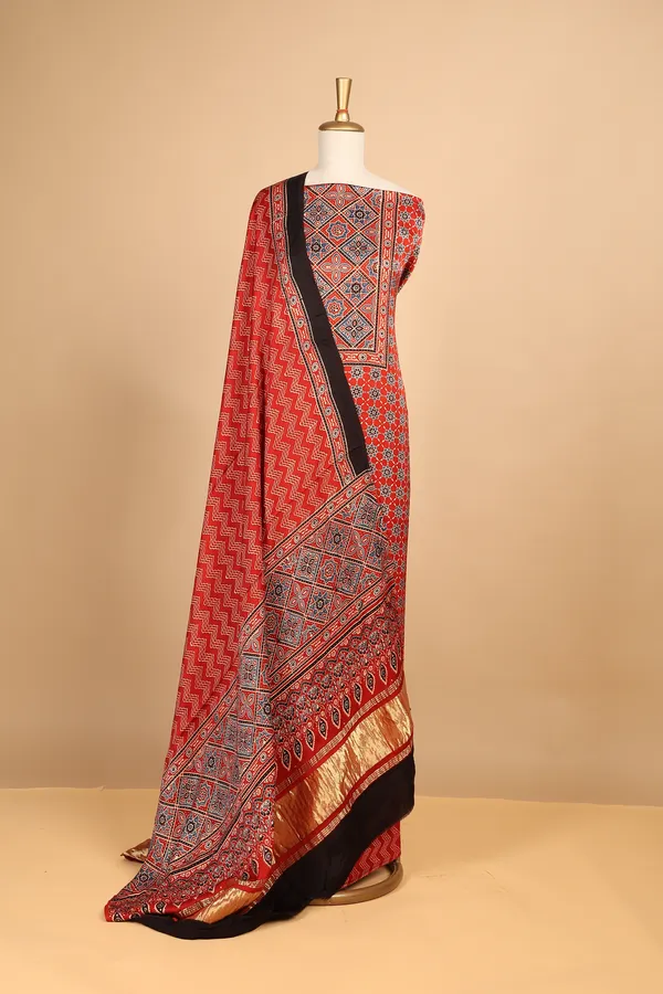 Red_Grey_Silk_Printed_Unstitched_Suit_Set_For_Women