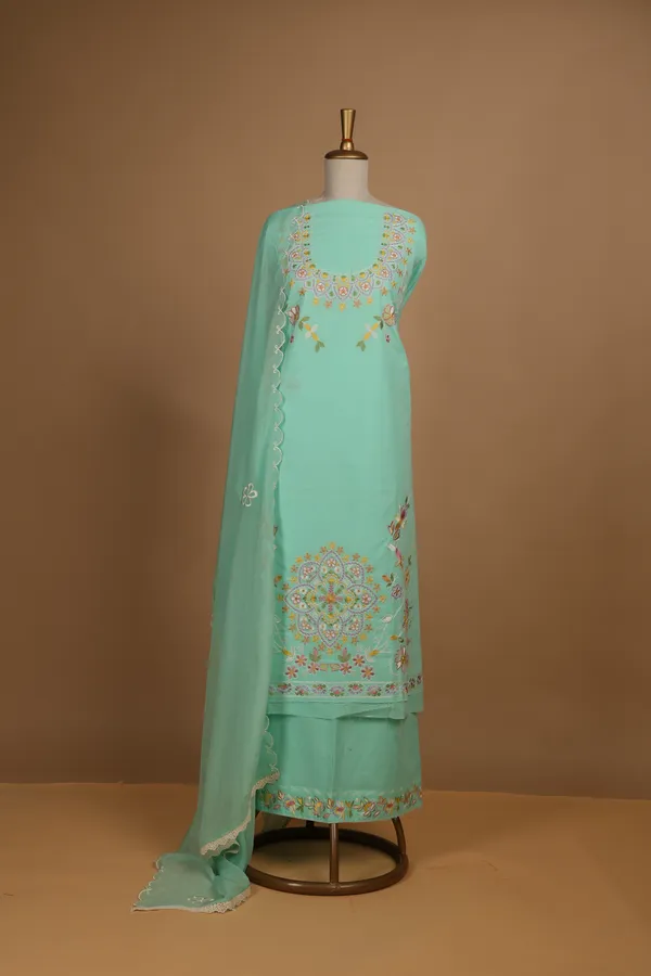 Mint_Green_Cotton_Embroidered_Unstitched_Suit_Set_For_Women